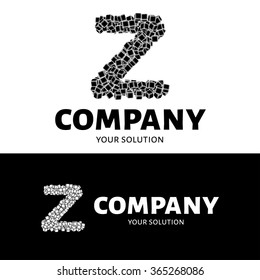 Vector letter Z logo. The logo is the letter Z consists of cubes.