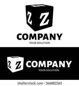 Vector letter Z logo. The cube with the letter Z brand logo