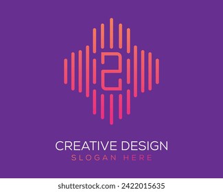 
Color del degradado de diseño del logotipo Z de la letra vectorial