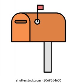 Vektor Letterbox ausgefülltes Rahmensymbol-Design
