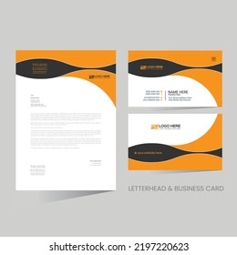 vector letterhead and business card for any kind of use