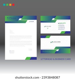 vector letterhead and business card for any kind of use