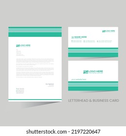 vector letterhead and business card design for any kind of use