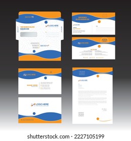 vector letterhead business card envelope postcard design for any use