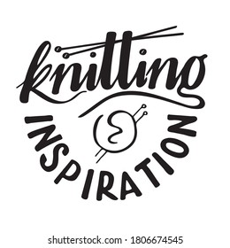 Vector letterig header knitting inspiration