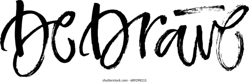 Vector lettering art "Be brave". Ink illustration. Modern brush calligraphy. 