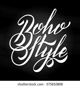 Vector Lettering Boho Style. Calligraphy Words