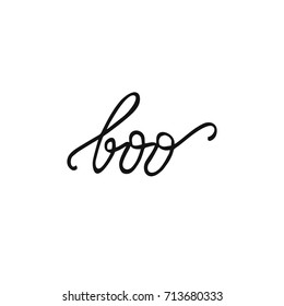 Vector lettering "Boo".