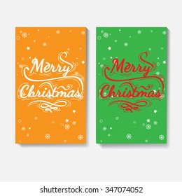Vector lettering collection. Marry Christmas - quote. Christmas lettering for post card, posters, banners, flyers. handwriting slogan on holidays theme