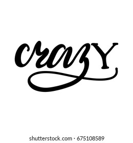 Vector Lettering "Crazy"