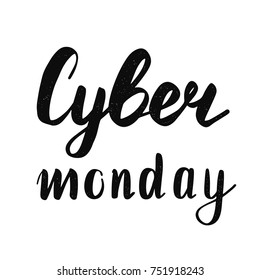 Vector lettering "Cyber monday"