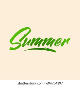 Vector lettering design. Hand lettering summer. Typography.
Inscription