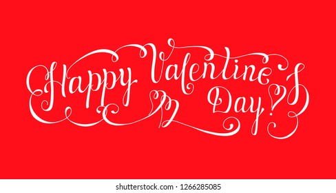 Vector lettering design for Valentines Day greeting card