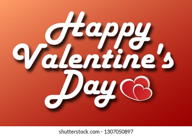 Vector lettering design for Valentines Day greeting card - Vector eps 10