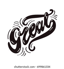 Vector Lettering "Great"