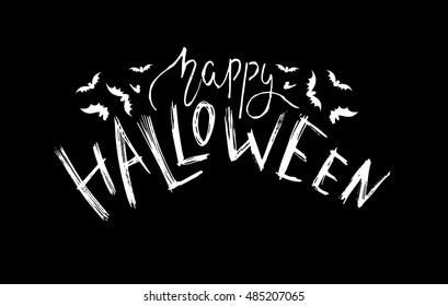 vector lettering halloween