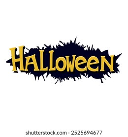 Vector lettering for Halloween. text in flat style. grunge font template for holiday design