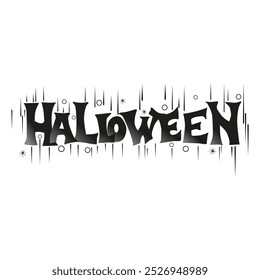 Vector lettering for Halloween. text in flat style. grunge font template for holiday design