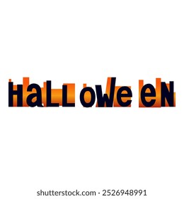 Letras de Vector para Halloween. texto en estilo plano. Plantilla de fuente grunge para diseño de vacaciones