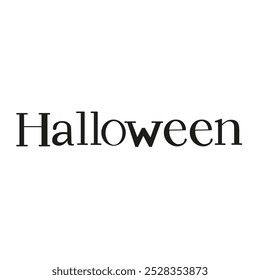 Letras de Vector para Halloween. texto en estilo plano. Plantilla de fuente grunge para diseño de vacaciones