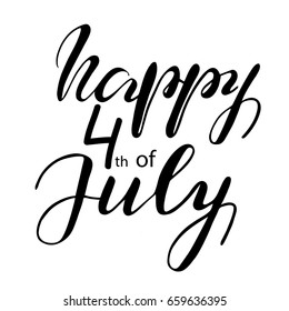 Vector Lettering "Happy 4th of July".