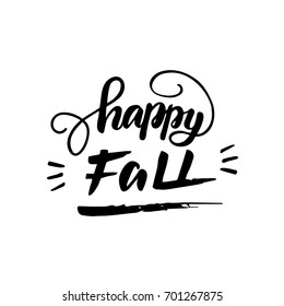 Vector Lettering "Happy Fall"