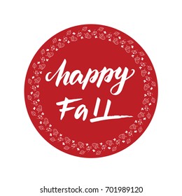 Vector Lettering "Happy Fall"