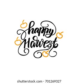 Vector Lettering "Happy Harvest"