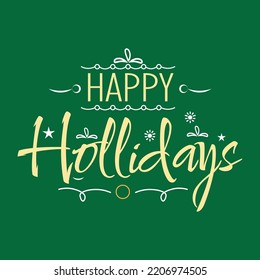 Vector lettering of 'Happy Holdays' for Happy holidays greeting card