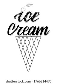 Vector Letting Ice Cream Cherry 