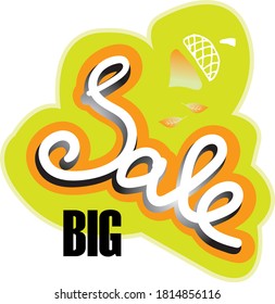 Vector Lettering illustration about big sale
