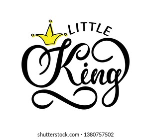 Vector Lettering Illustration Crown Baby Boy Stock Vector (Royalty Free ...