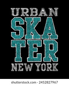 Vector lettering illustration of skate style.