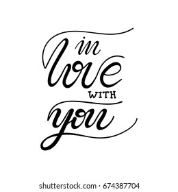 Vector Lettering "In Love with You"