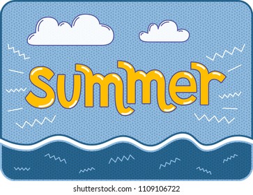 Vector lettering for invitation and greeting card, summer, prints and posters or usage in web (blogs, banners etc.)