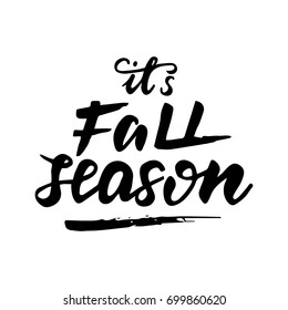 Vector Lettering "It's Fall Season"