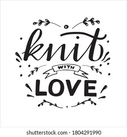 Vector Lettering Knitting with Love