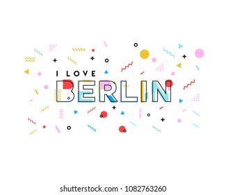 Vector lettering i love berlin