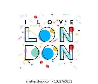 Vector lettering i love london