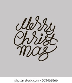 vector. lettering. merry christmas