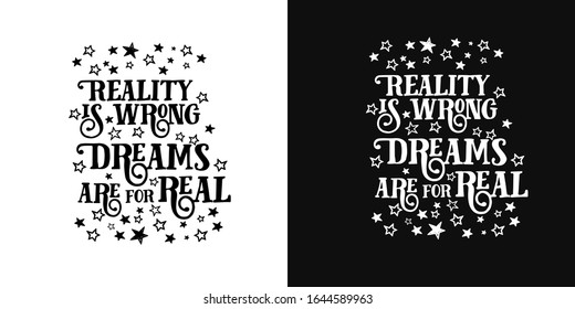 Vektorillustration Schrift der Motivationssprache. Zwei Hintergrundoptionen - Schwarz-Weiß.