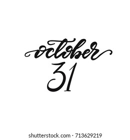 Vector lettering "October 31".