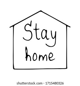 Vector lettering with quarantine and coronavirus tips. Doodle style. Phrases for social networks, flyers, stickers.	
