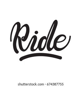 Vector Lettering "Ride"