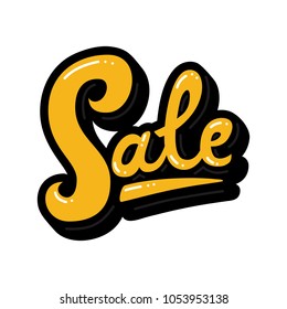 Vector lettering with Sale message