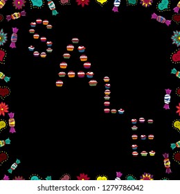 Vector. Lettering. Lettering SALE. Seamless pattern. Picture in red, blue and black colors. Trendy, nice poster to advertise your goods.