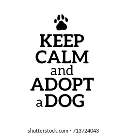 Vector lettering with saying about dog adoption. Don't shop, adopt. Modern calligraphy phrases on isolated background.