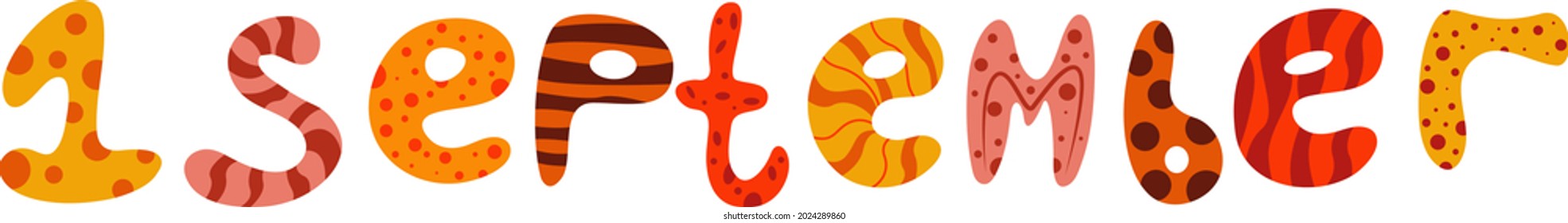 vector lettering september start of school