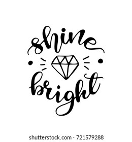 Vector Lettering "Shine Bright".