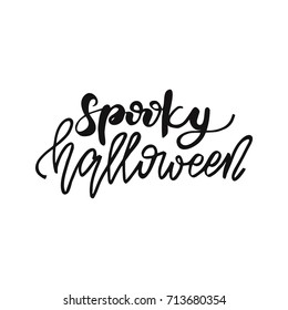 Vector lettering "Spooky Halloween".